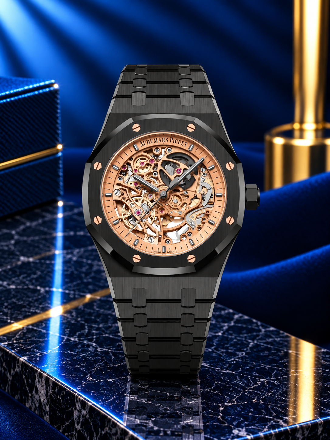 Royal Oak Double Balance Wheel Openworked (Skeleton Dial) Homage / Replica