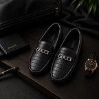 Gucci Style Textured Men’s Loafers – Bold Look & Everyday Comfort