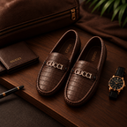 Gucci Style Textured Men’s Loafers – Bold Look & Everyday Comfort