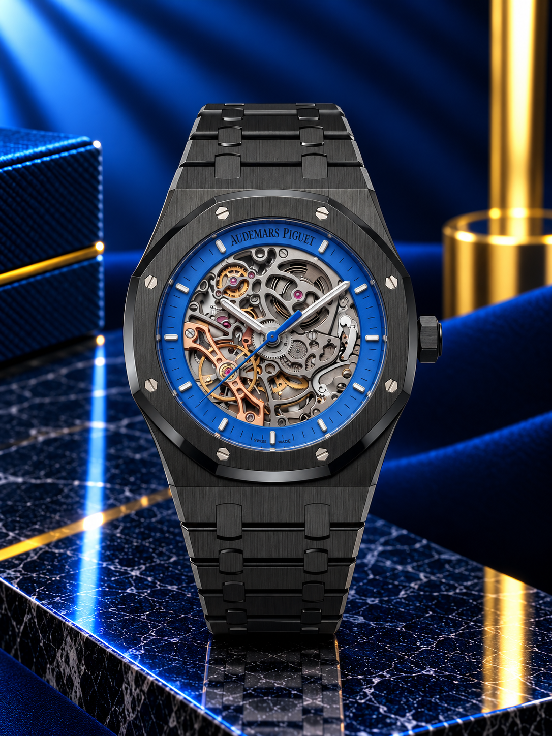 Royal Oak Double Balance Wheel Openworked (Skeleton Dial) Homage / Replica
