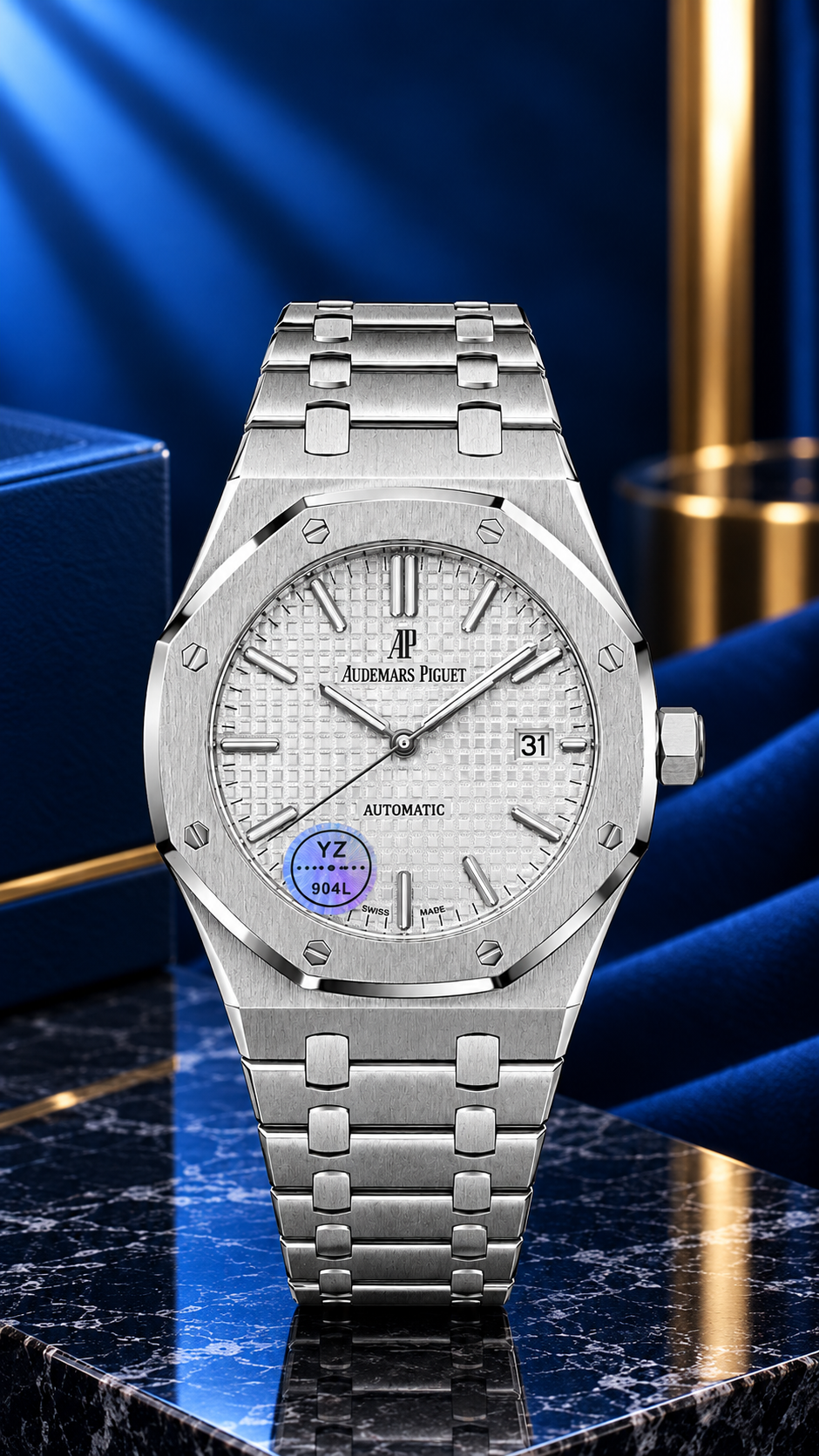 Audemars Piguet Royal Oak Style Automatic Watch – Silver Dial