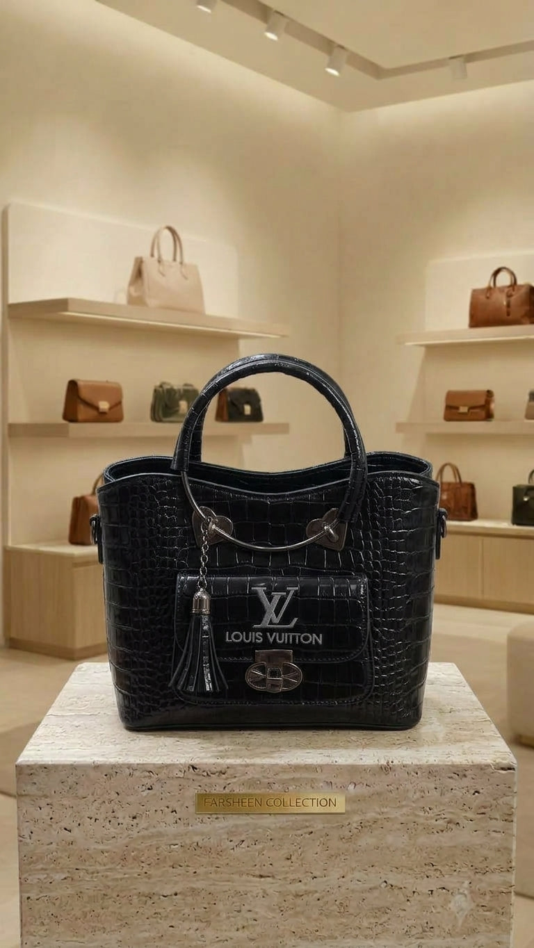 Farsheen Collection – Monogram Front-Pocket Tote Bag
