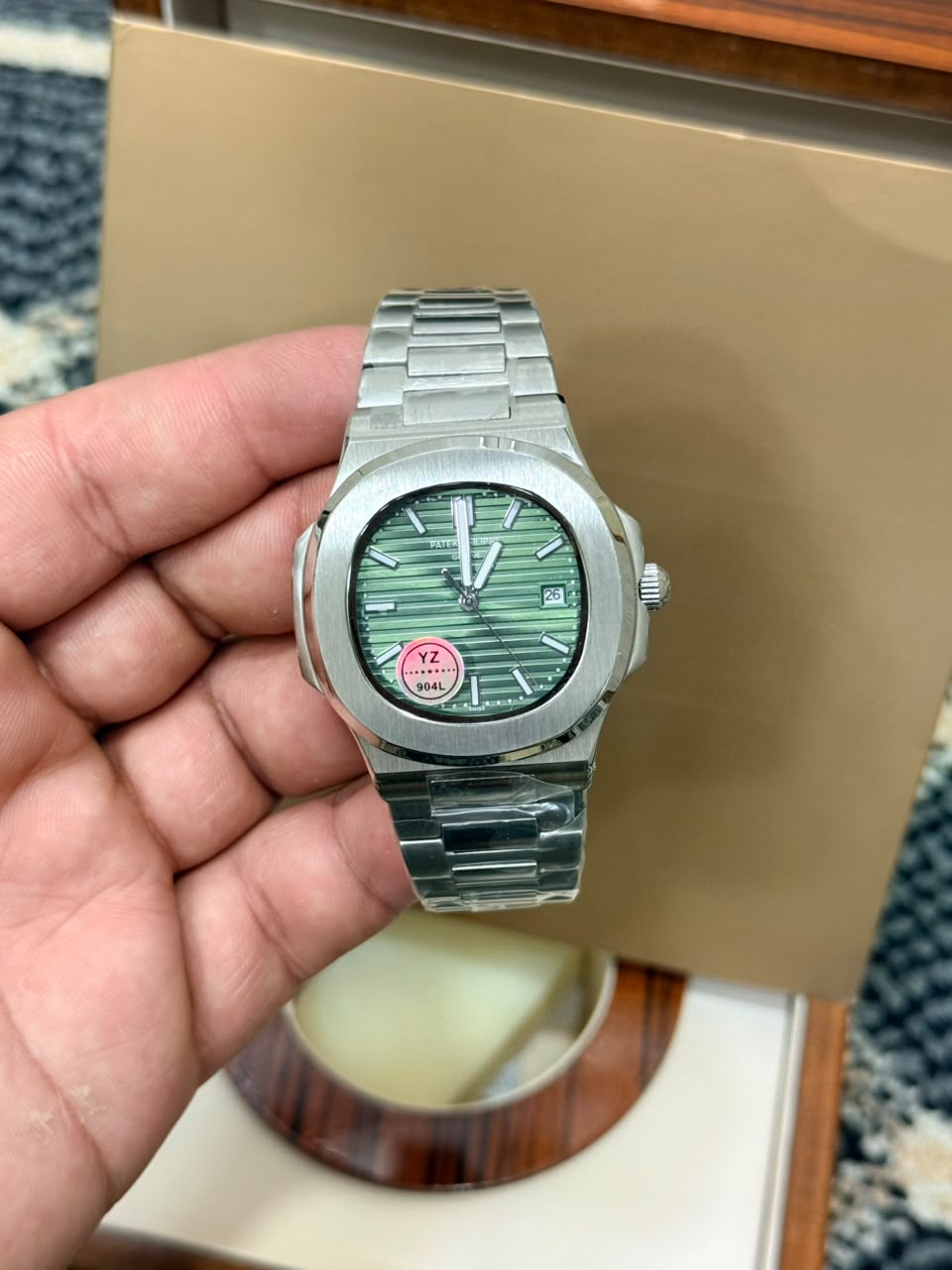 Patek Philippe Nautilus Style Green Dial Automatic Watch