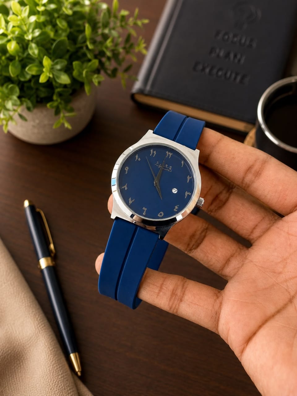 SABR White Arabic Dial Quartz Watch