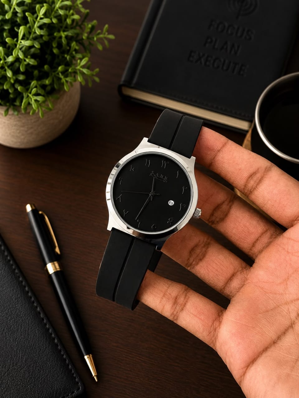 SABR White Arabic Dial Quartz Watch
