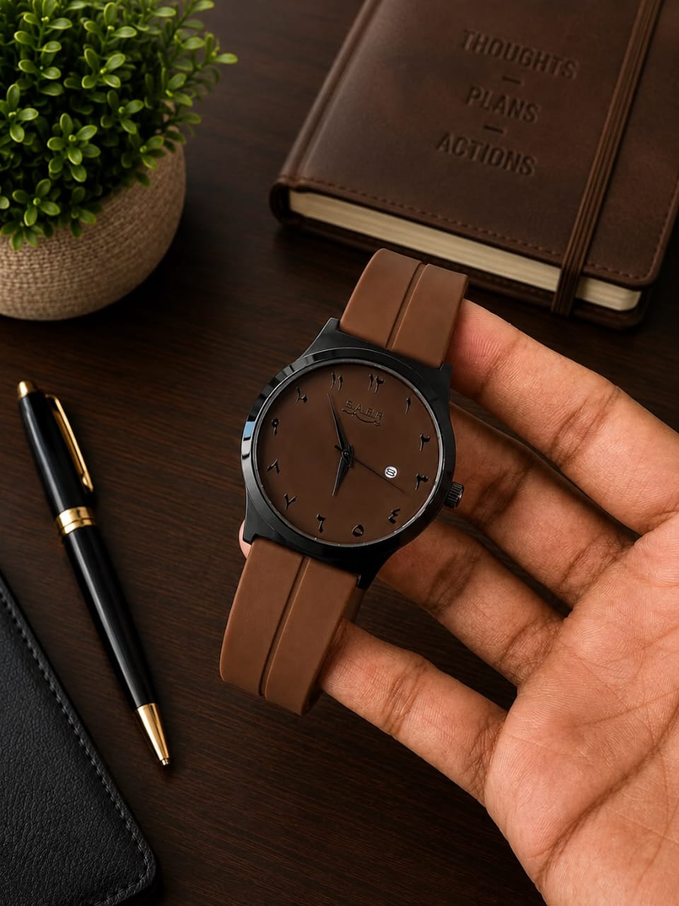 SABR White Arabic Dial Quartz Watch